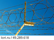 and cloudy sky in oman barbwire in the background . Стоковое фото, агентство Ingram Publishing / Фотобанк Лори