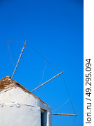  old mill in santorini      greece europe  and the sky. Стоковое фото, агентство Ingram Publishing / Фотобанк Лори