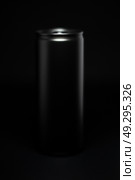 Black Aluminum Can on Dark Background. Стоковое фото, фотограф Женя Канашкин / Фотобанк Лори