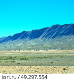 in   valley  morocco   africa the atlas dry  mountain   ground isolated hill . Стоковое фото, агентство Ingram Publishing / Фотобанк Лори