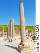 column    temple and theatre in ephesus   antalya turkey asia sky  the ruins. Стоковое фото, агентство Ingram Publishing / Фотобанк Лори