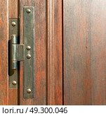 antique old door and ancien wood closed house hinge . Стоковое фото, агентство Ingram Publishing / Фотобанк Лори