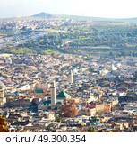 from high in the village morocco africa field and constructions. Стоковое фото, агентство Ingram Publishing / Фотобанк Лори