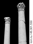 column    temple and theatre in ephesus   antalya turkey asia sky  the ruins. Стоковое фото, агентство Ingram Publishing / Фотобанк Лори