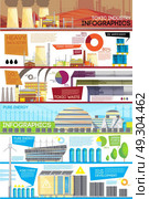Industrial Waste Disposal Flat Infographic Poster . Heavy industry toxic waste and air pollution versus eco friendly sustainable energy conversion technology flat infographic poster . Стоковая иллюстрация, агентство Ingram Publishing / Фотобанк Лори