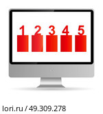 Abstract Computer display isolated on white baskground.Vector illustration. Стоковая иллюстрация, агентство Ingram Publishing / Фотобанк Лори