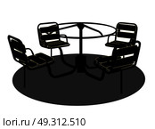 Silhouette Swing Black on White Background. Vector Illustration. Silhouette Swing Black on White Background. Vector Illustration. Стоковая иллюстрация, агентство Ingram Publishing / Фотобанк Лори