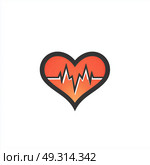 Stylized Heartbeat Graphic Design, specifically crafted for various Health Themes and concepts. Стилизованный графический дизайн сердцебиения, специально разработанный для различных тем и концепций здоровья. Стоковое AI-изображение, AI-художник Katsiaryna Repich / Фотобанк Лори