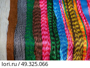 Chichen itza colorful hammocks in outdoor shop Mexico Yucatan. Стоковое фото, агентство Ingram Publishing / Фотобанк Лори