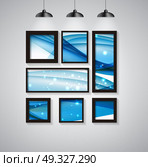 Abstract Gallery Background with Frame and Beautiful Wave. Vector Illustration EPS10. Abstract Gallery Background with Frame and Beautiful Wave. Vecto. Стоковая иллюстрация, агентство Ingram Publishing / Фотобанк Лори