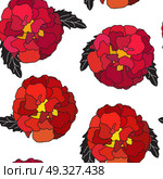 Natural Seamless Pattern Background from Tagetes Flowers Vector Illustration EPS10. Natural Seamless Pattern Background from Tagetes Flowers Vector Illustration. Стоковая иллюстрация, агентство Ingram Publishing / Фотобанк Лори