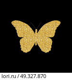 Gold Butterfly Icon Silhouette Vector Illustration EPS10. Butterfly Icon Silhouette Vector Illustration. Стоковая иллюстрация, агентство Ingram Publishing / Фотобанк Лори