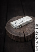 white cheese with green mold on tree trunk wood. Стоковое фото, агентство Ingram Publishing / Фотобанк Лори