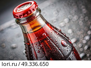 Close Up of Soda Bottle. Generative AI. Стоковое AI-изображение, AI-художник Roman Zavorotny / Фотобанк Лори