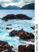 natural landscape at geirangerfjord . Norway mountain. Стоковое фото, агентство Ingram Publishing / Фотобанк Лори