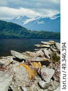 natural landscape at geirangerfjord . Norway mountain. Стоковое фото, агентство Ingram Publishing / Фотобанк Лори