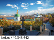 View of Kiev Pechersk Lavra, the orthodox monastery included in the UNESCO world heritage list. Ukraine. Стоковое фото, агентство Ingram Publishing / Фотобанк Лори