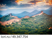 great Chinese wall in the mountains near Beijing. great Chinese wall . Стоковое фото, агентство Ingram Publishing / Фотобанк Лори