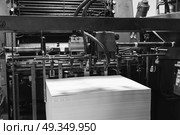 Printer ink machine rotary printing. Printer ink machine rotary printing factory. Стоковое фото, агентство Ingram Publishing / Фотобанк Лори