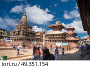 Temples of Durbar Square in Bhaktapur, Kathmandu valey, Nepal..  Durbar Square in Bhaktapur. Стоковое фото, агентство Ingram Publishing / Фотобанк Лори