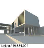 Modern building project. Modern building project. Building design and 3d model my own. Modern building project. Стоковое фото, агентство Ingram Publishing / Фотобанк Лори