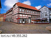 Nordhausen downtown facades in Thuringia Germany. Nordhausen downtown facades in Thuringia of Germany. Стоковое фото, агентство Ingram Publishing / Фотобанк Лори