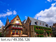 Rathaus Quedlinburg facade in Harz Germany. Rathaus Quedlinburg facade in Harz Saxony Anhalt Germany. Стоковое фото, агентство Ingram Publishing / Фотобанк Лори