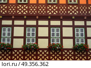 Wernigerode facades in Harz Germany Saxony. Wernigerode facades in Harz Germany at Saxony Anhalt. Стоковое фото, агентство Ingram Publishing / Фотобанк Лори