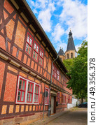 Nordhausen downtown facades in Thuringia Germany. Nordhausen downtown facades in Thuringia of Germany. Стоковое фото, агентство Ingram Publishing / Фотобанк Лори