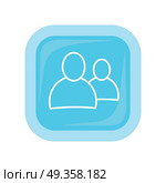 People vector icon in flat style. Social networking contacts and interaction with friends. Illustration for application button pictograms, infogpaphics elements, logo, web design. Isolated on white. People Vector Icon In Flat Style Design. People Vector Icon In Flat Style Design. Стоковая иллюстрация, агентство Ingram Publishing / Фотобанк Лори