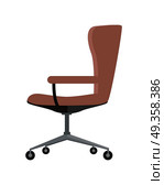 Office Chair Icon Symbol Isolated on White.. Office chair icon symbol isolated on white. Retro piece of furniture. Editable items in flat style for your web design. Part of series of accessories for work in office. Vector illustration. Стоковая иллюстрация, агентство Ingram Publishing / Фотобанк Лори