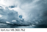 Tropical storm clouds and sky. Tropical storm clouds and sky. Hurricane weather landscape. Tropical storm clouds and sky. Стоковое фото, агентство Ingram Publishing / Фотобанк Лори