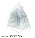Blueprint project construction 3d rendering. Blueprint project. Architecture design and 3d rendering model my own. Blueprint project construction 3d rendering. Стоковое фото, агентство Ingram Publishing / Фотобанк Лори