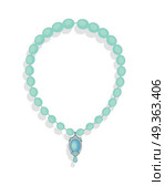 Necklace of precious stones vector in flat design. Beautiful jewelry, with gems. Romantic gift on anniversary. Illustration for jewelry store advertising. Isolated on white background.. Necklace of Precious Stones Vector in Flat Design. Necklace of Precious Stones Vector in Flat Design. Стоковая иллюстрация, агентство Ingram Publishing / Фотобанк Лори