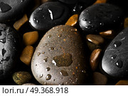 Grey wet pebbles background wallpaper. Grey wet pebbles background. Стоковое фото, агентство Ingram Publishing / Фотобанк Лори