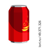 Steel can of drink vector illustration. Inside could be water, coca-cola, alcohol, juice, sparkling water. Can be bought in different shops, bars or storehouses for celebration of any holidays.. Steel Can of Drink. Celebration of any Holiday. Стоковая иллюстрация, агентство Ingram Publishing / Фотобанк Лори