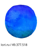 Abstract blue round watercolor blob on a white background for design. Watercolor vector texture. Стоковая иллюстрация, агентство Ingram Publishing / Фотобанк Лори