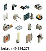 Automated shopping technologies isometric icons collection with smart basket robotic helper secure payment system isolated vector illustration. Shopping Technologies Isometric Icons Set. Стоковая иллюстрация, агентство Ingram Publishing / Фотобанк Лори