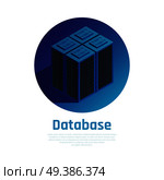 Database Blue Round Background. Стоковая иллюстрация, агентство Ingram Publishing / Фотобанк Лори