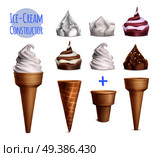 Realistic Ice Cream Constructor. Стоковая иллюстрация, агентство Ingram Publishing / Фотобанк Лори