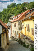 Cesky Krumlov - the city of South Bohemia Czech Republic region. Located on the Vltava River. declared a UNESCO World Heritage Site. Стоковое фото, агентство Ingram Publishing / Фотобанк Лори