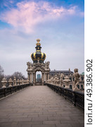 Dresden in Germany. architecture of the reconstructed old city. Стоковое фото, агентство Ingram Publishing / Фотобанк Лори