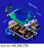 E-commerce Isometric Composition. Стоковая иллюстрация, агентство Ingram Publishing / Фотобанк Лори