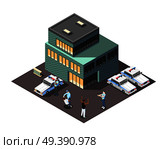 Police Isometric Composition. Стоковая иллюстрация, агентство Ingram Publishing / Фотобанк Лори