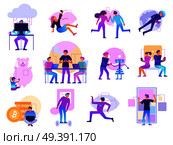 Modern Technologies Cartoon Set. Стоковая иллюстрация, агентство Ingram Publishing / Фотобанк Лори