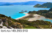 Alto do Principe high view point in Islas Cies islands of Vigo at Spain. Стоковое фото, агентство Ingram Publishing / Фотобанк Лори