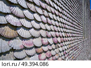La toja island Toxa Chapel made of sea shells in Pontevedra Galicia Spain. Стоковое фото, агентство Ingram Publishing / Фотобанк Лори