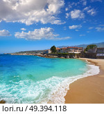 Llanes El Sablon beach in Asturias of Spain. Стоковое фото, агентство Ingram Publishing / Фотобанк Лори