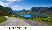 Enol lake at Picos de Europa in Asturias of Spain. Стоковое фото, агентство Ingram Publishing / Фотобанк Лори