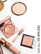 Set of luxury beautiful cosmetics for fashion make up  on white  background. Стоковое фото, агентство Ingram Publishing / Фотобанк Лори